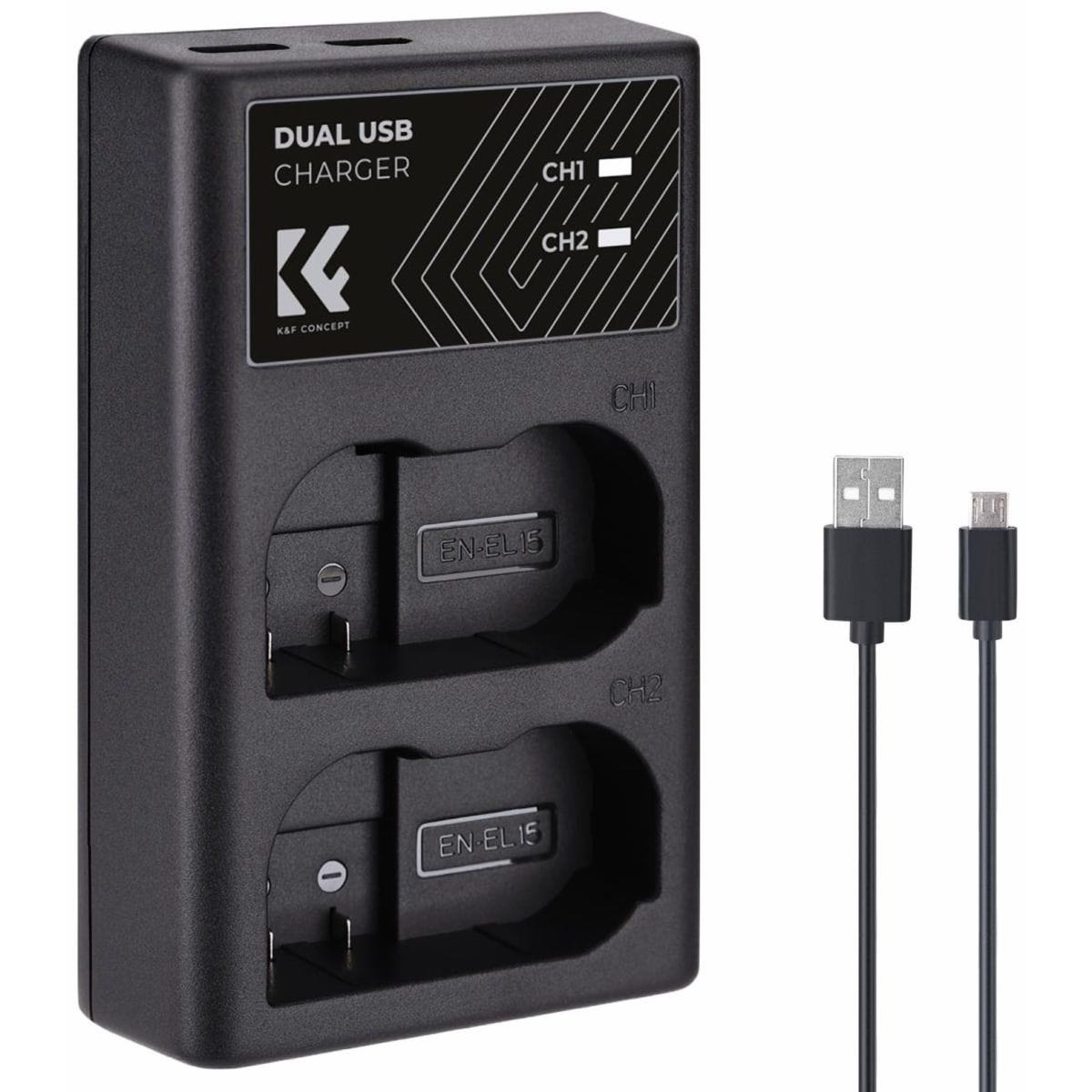 K&F camera battery charger for en-el15 batteries