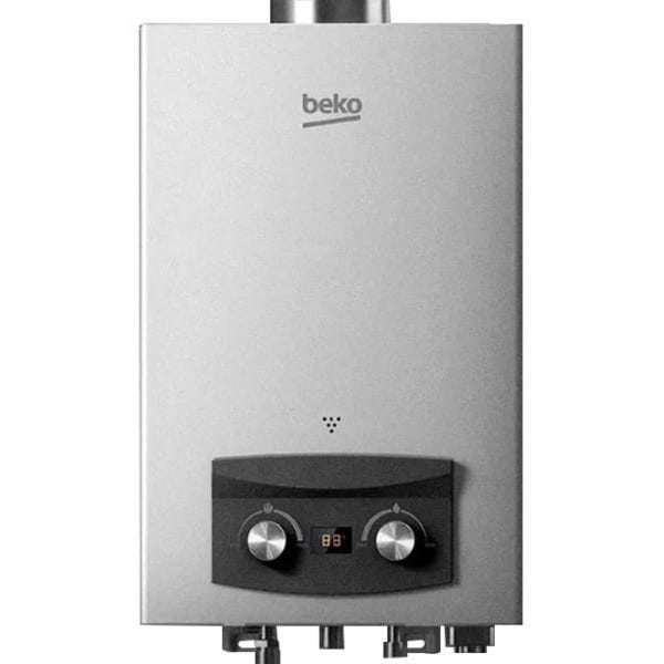 Beko Digital Gas Water Heater, 6 Liters, Silver - BGWH 6LS