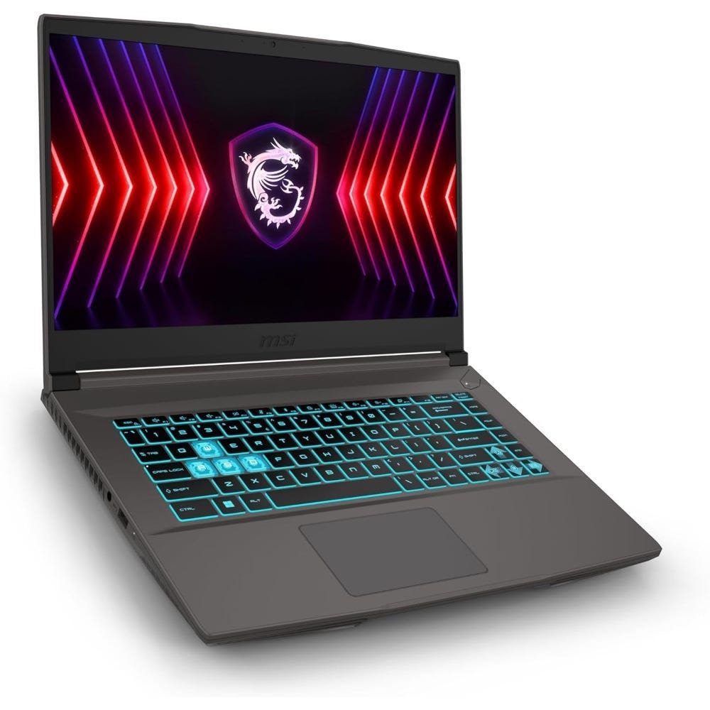 MSI Thin 15 B13UC Gaming Laptop Intel Core i7-13620H Processor 15.6 Inch FHD Display 512 GB SSD 16 GB RAM DDR4 NVIDIA GeForce RTX 3050 4 GB Graphics DOS Grey - 9S7-16R831-2615