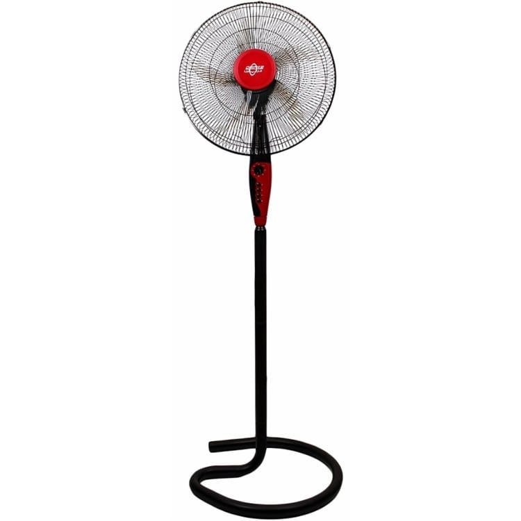 Drake Stand Fan With Remote Control, 18 Inch, Black Red - DR-7500 R