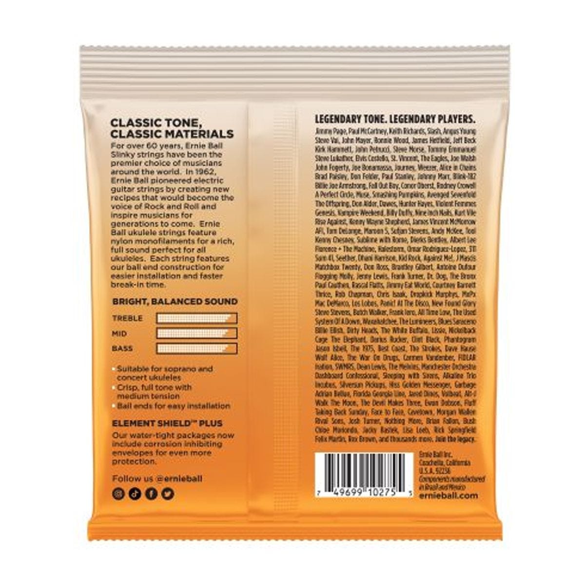 Ernie Ball Ukulele Ball Nylon Guitar Strings