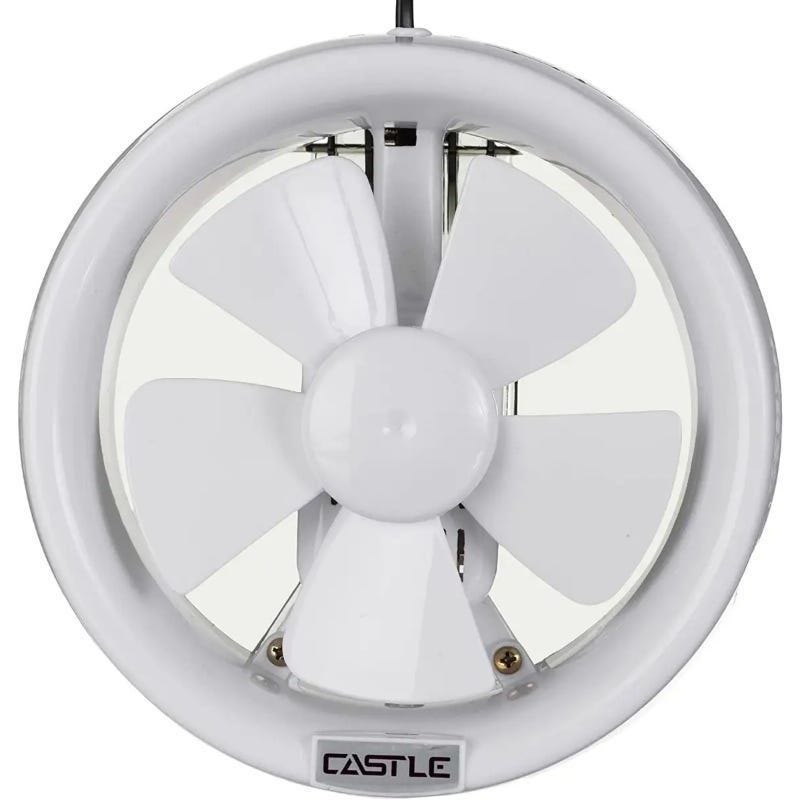 Castle Glass Ventilating Fan 15 cm White - VF3015R