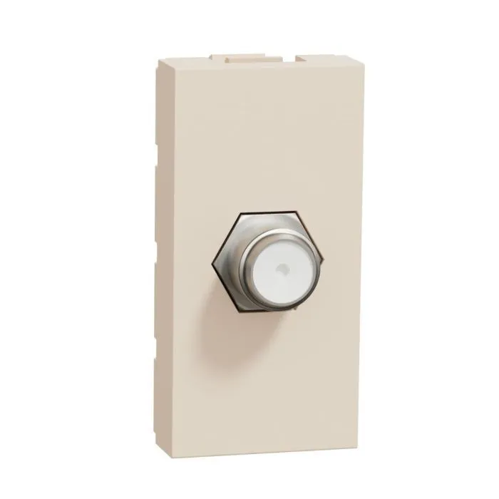 Schneider Electric New Unica TV Socket, 1 Module, F-Type, IP2XC, Beige